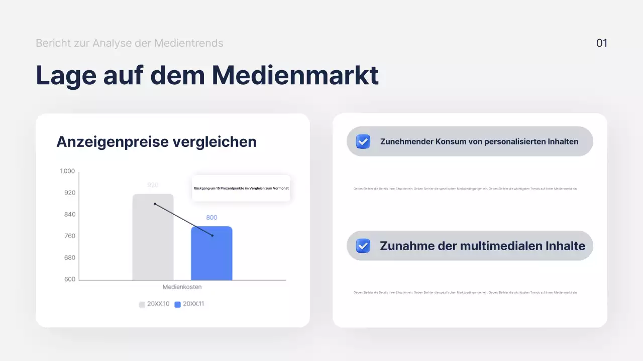 Navy Blue Modern Marketing Analytics Bericht
