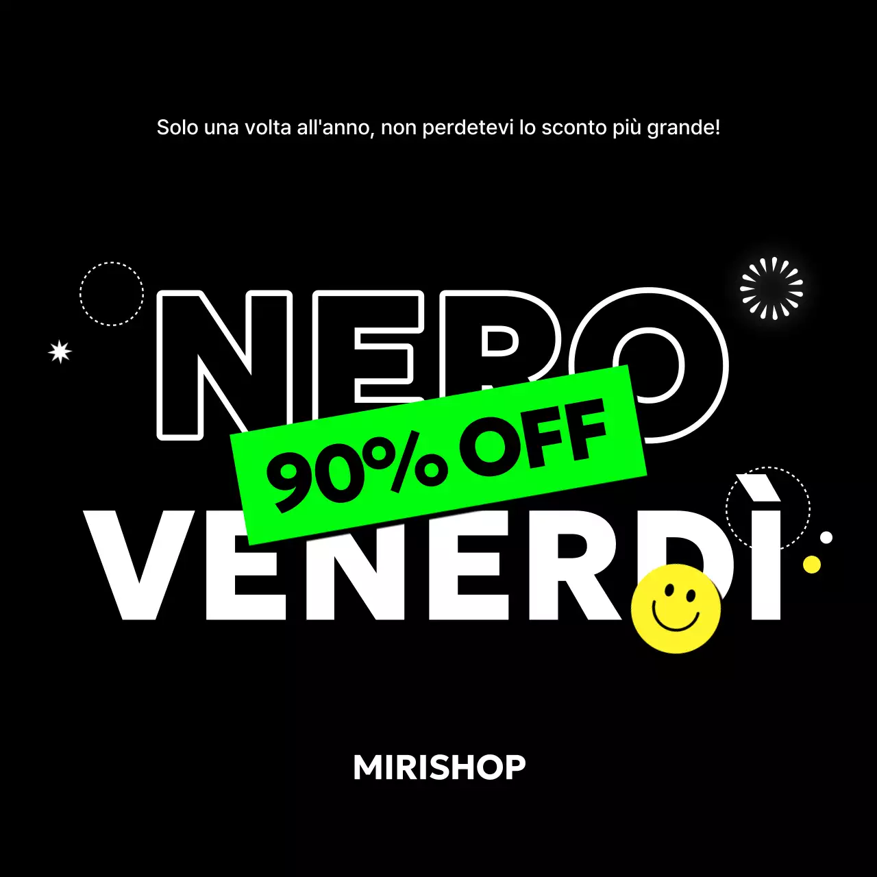 Annuncio di vendita moderna nera