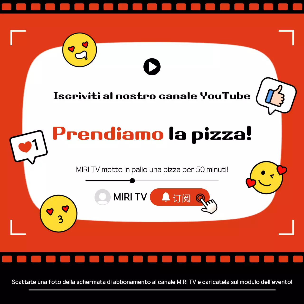 Evento sui social media Orange Pop