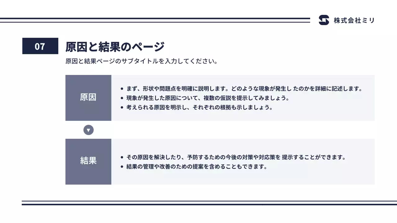 青 シンプル ビジネス 報告書 プレゼンテーション