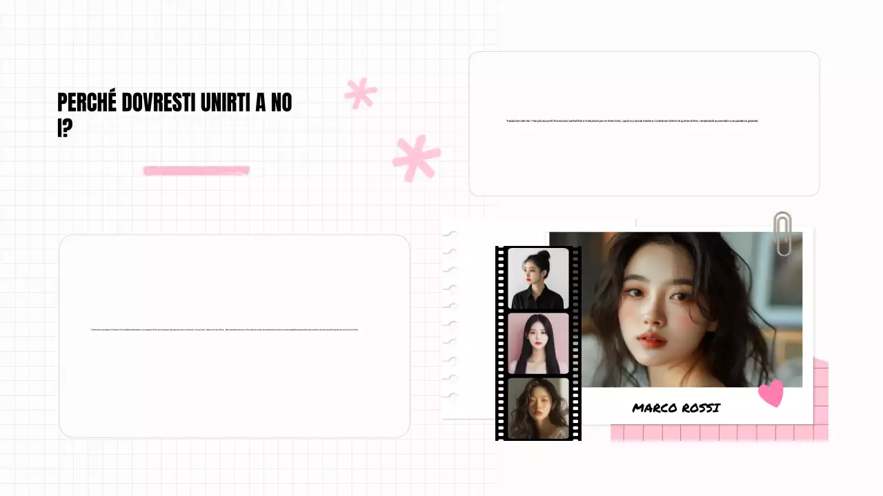 ESTETICA TRENDY ELEGANTE K-DRAMA PITCH DECK ATTRICE PRESENTAZIONE