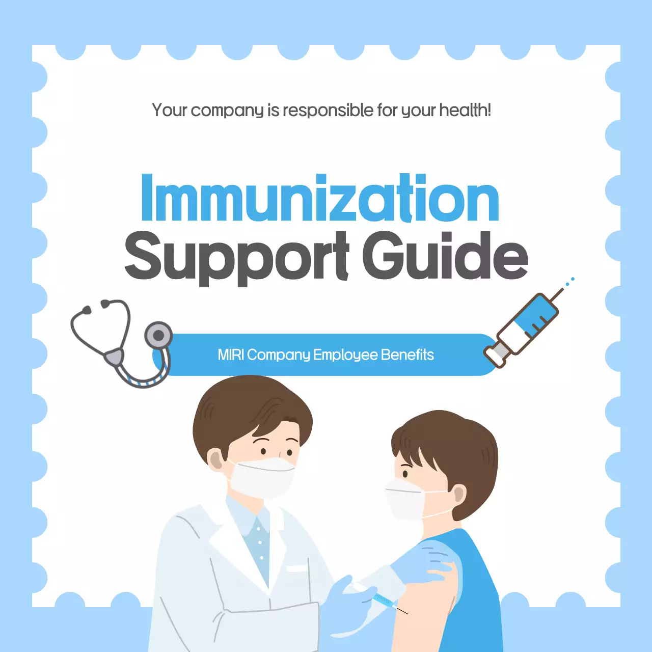 Blue Minimal Immunization Guide Instagram Carousel