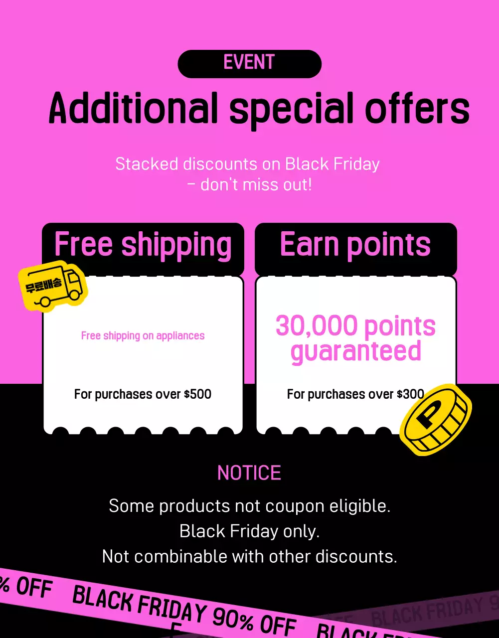 Black Trendy Electronics Promotion Poster