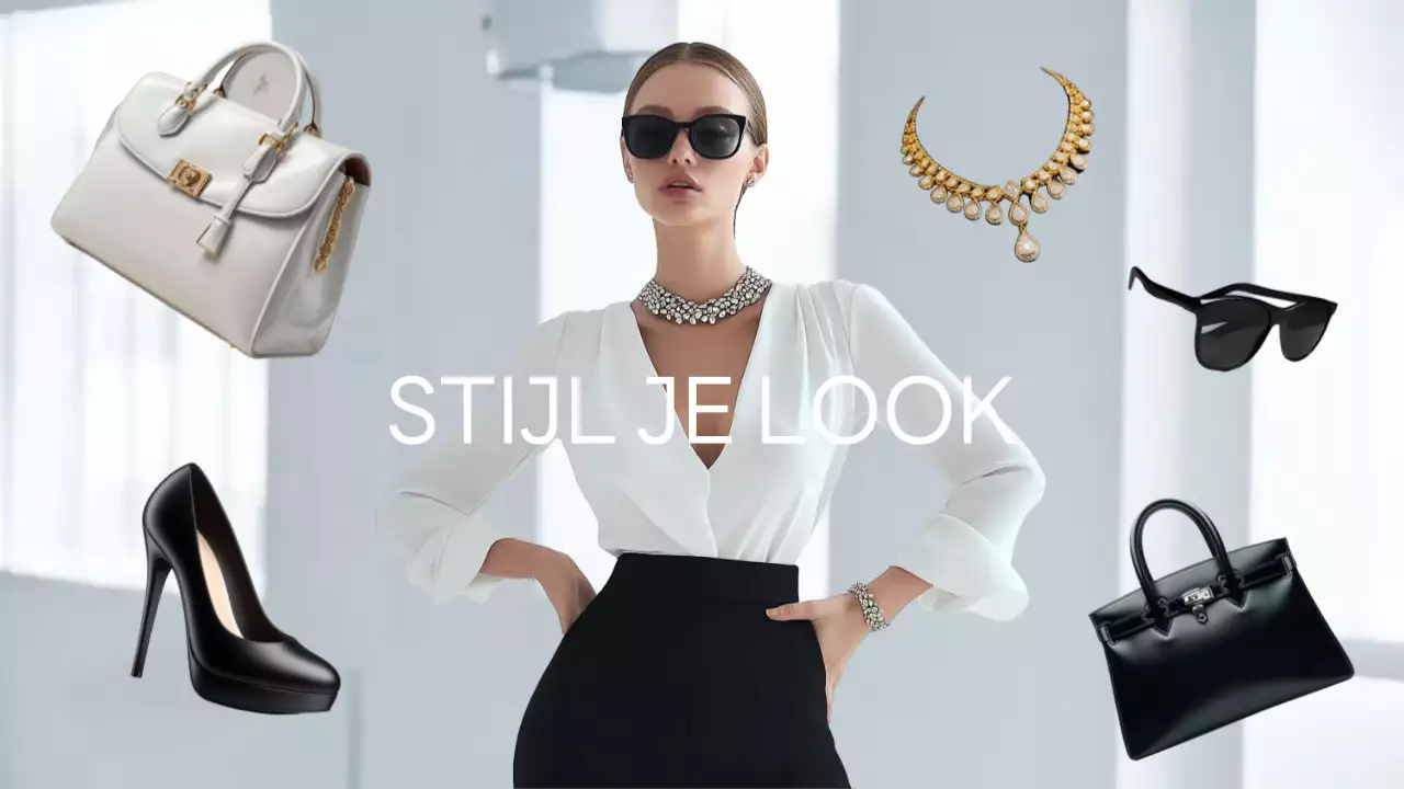 Zwarte elegante mode-advertentie