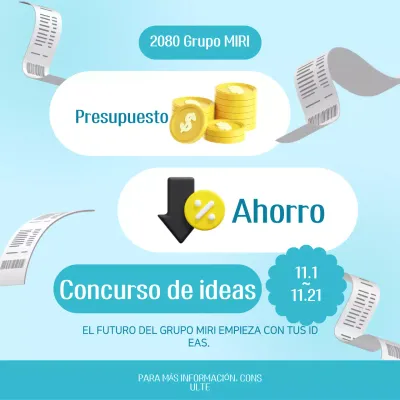 Promover el concurso de ideas limpias de azul claro