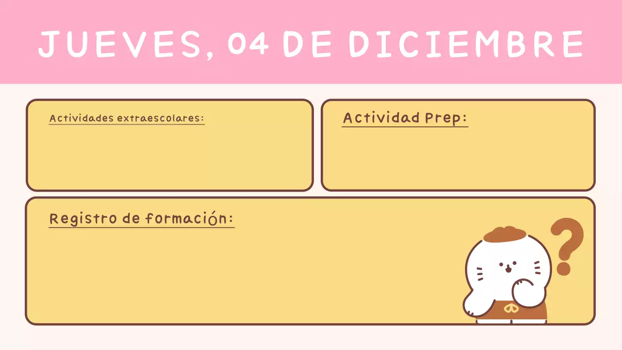 Agenda escolar amarilla sencilla