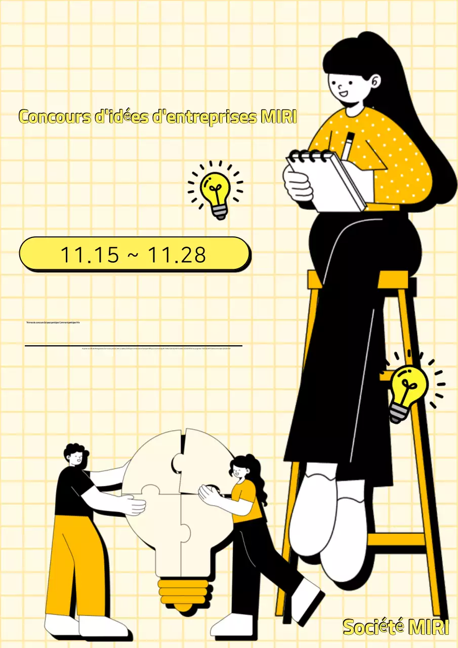 Annonce du concours d'idées interne de Yellow Pop