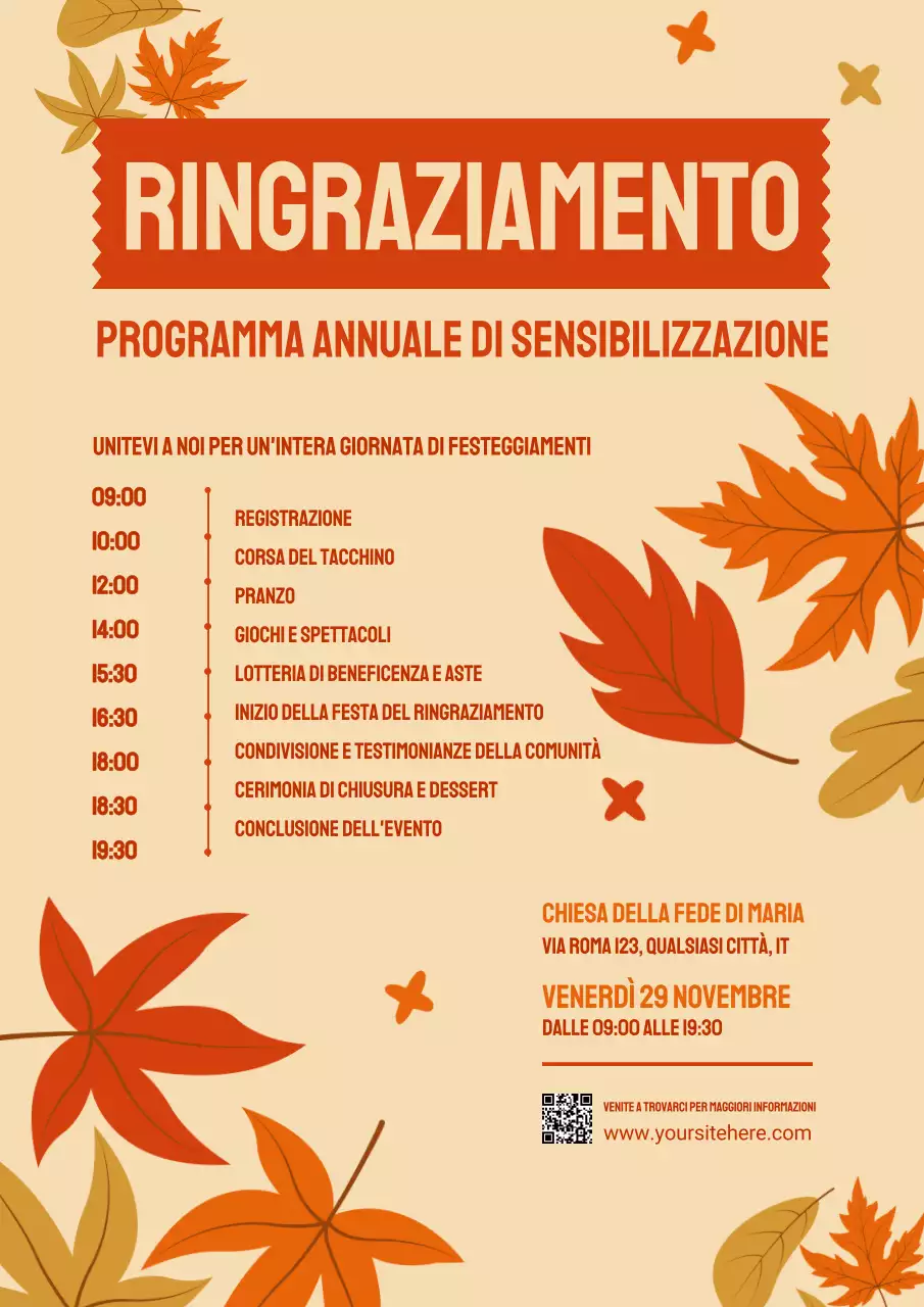 Poster per il Giorno del Ringraziamento