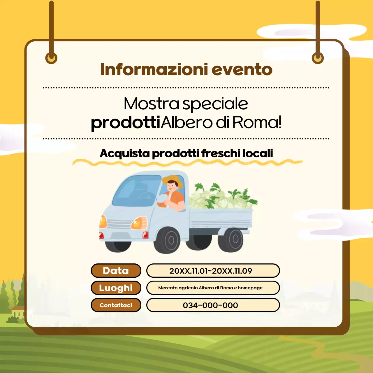 Evento speciale della mostra Yellow Lovely Produce