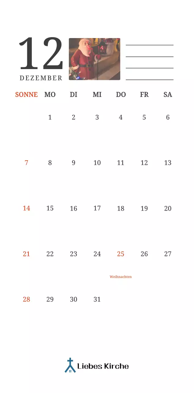 Ein fotografischer Konzeptkalender, der Kirchen in Landschaftsbildern zeigt