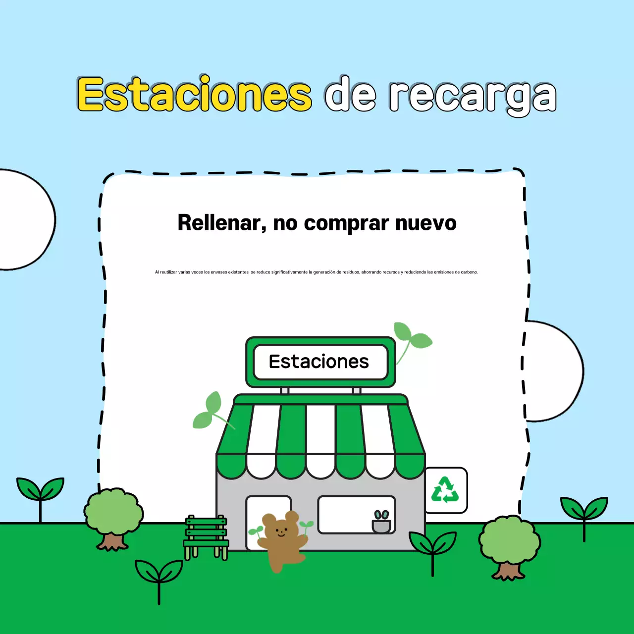 Promover el reto vital verde y azul claro