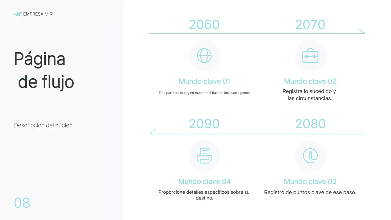 Informe de empresa moderno en gris y azul claro
