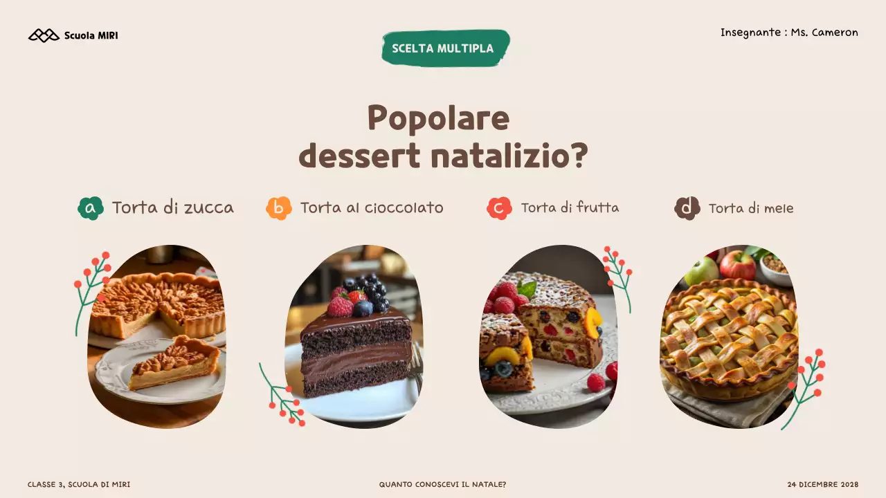 Quiz illustrativi sul Natale per bambini e studenti