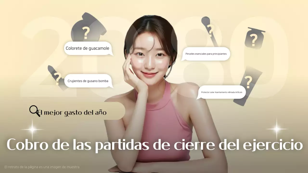 Anuncio de compras moderno en color beige