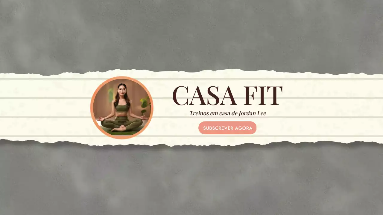 arte do canal do youtube de fitness moderno bege
