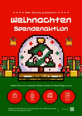 rote retro wohltätigkeitsanzeige