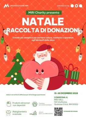 Poster dell'evento natalizio di donazione di beneficenza