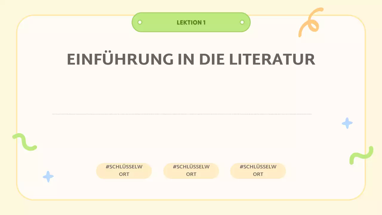 gelbe abstrakte Literaturklasse