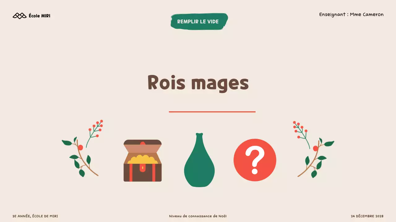 Jeu-questionnaire illustré sur Noël pour les enfants et les écoliers
