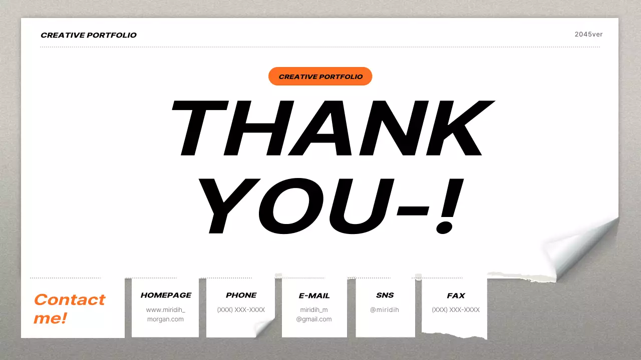 Orange Modern Job Resume Presentation