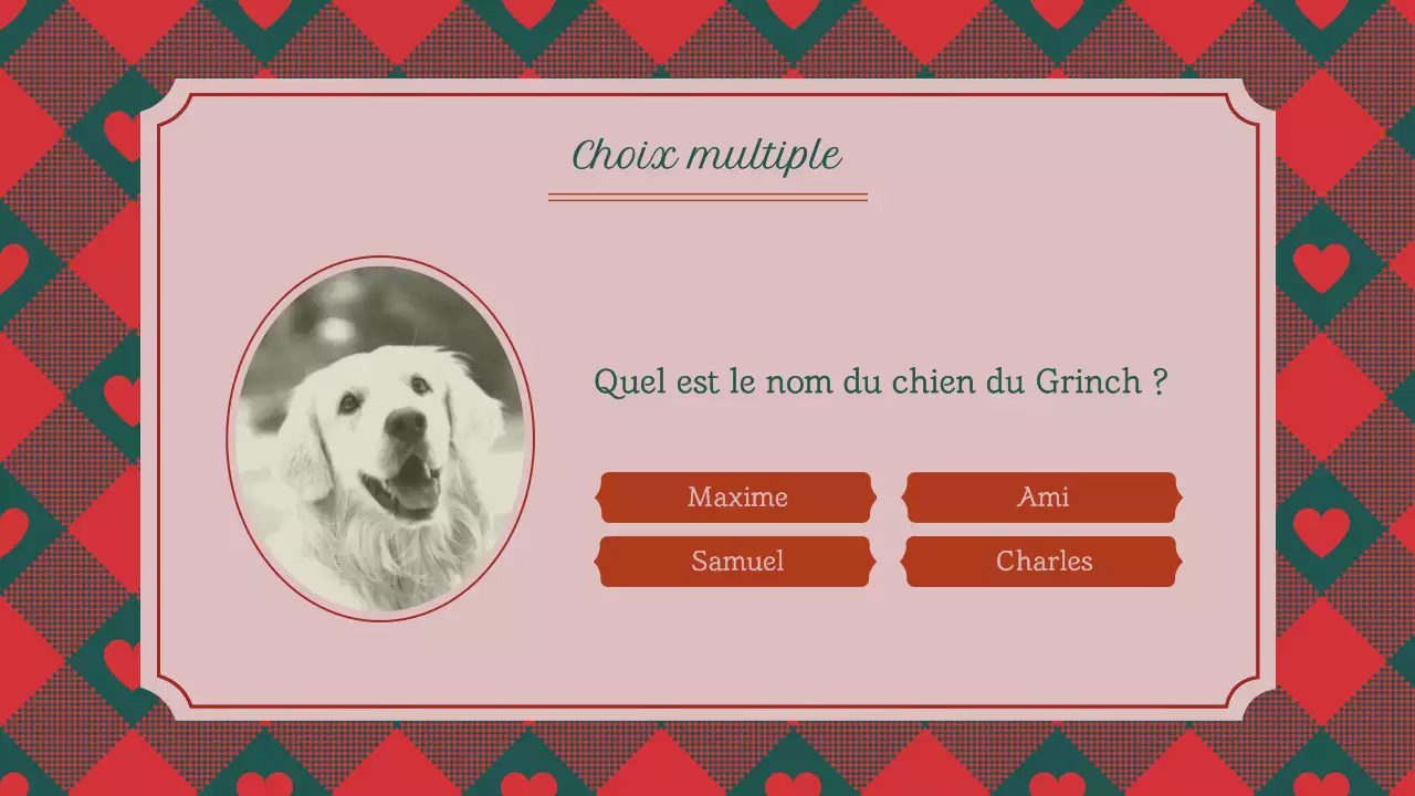 Classique Vintage Traditionnel Quiz de Noël