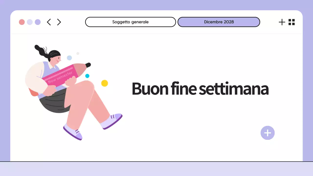 Illustrazione viola Presentazione dell'agenda di classe