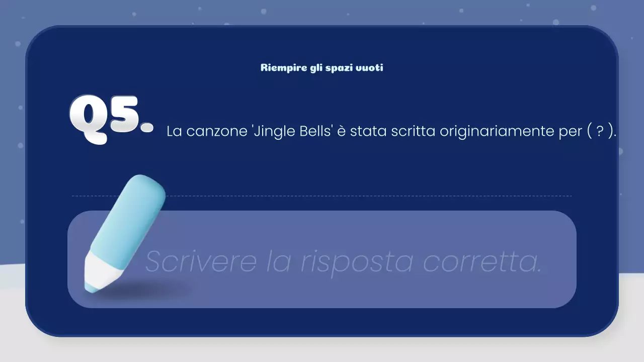 classe di quiz natalizi creativi bianchi e marini