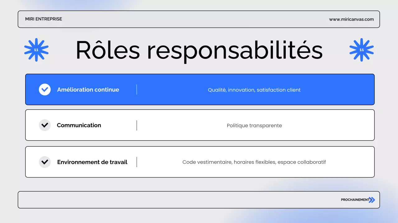 Présentation d'entreprise moderne de couleur bleue