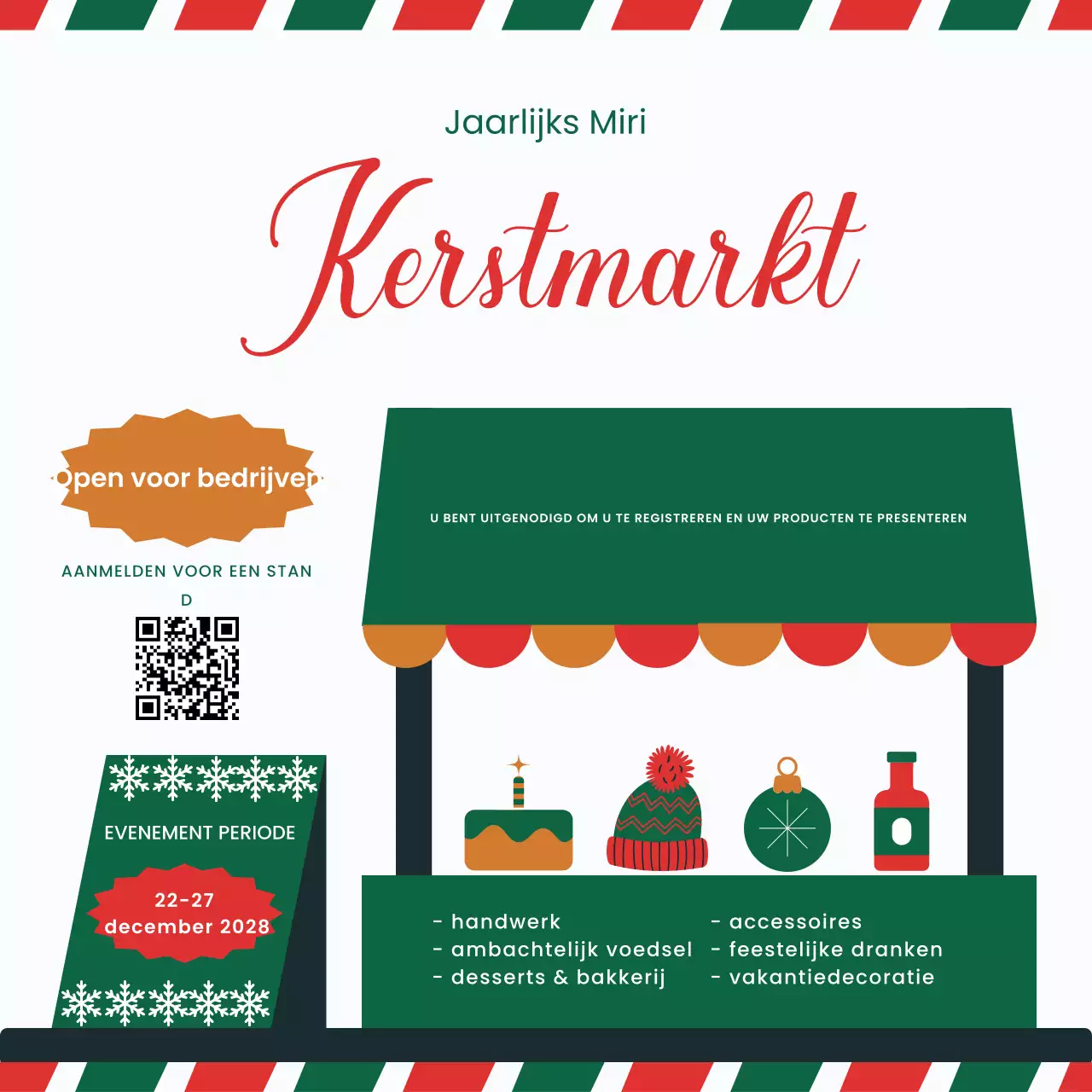 White Green Simple Jaarlijkse Miri Kerstmarkt Social Media