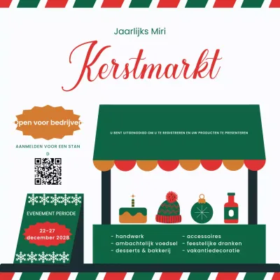 White Green Simple Jaarlijkse Miri Kerstmarkt Social Media