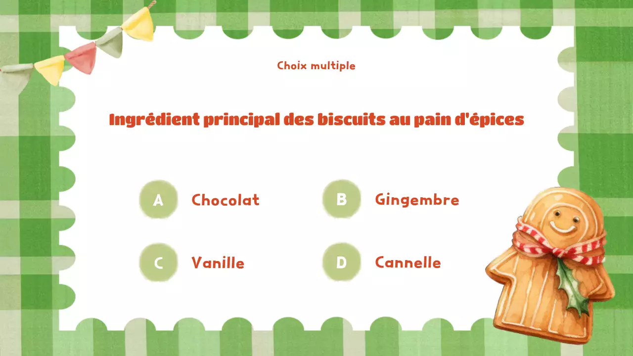 présentation festive verte pour les fêtes de fin d'année