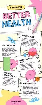 Pink Modern Health Guide Infographic