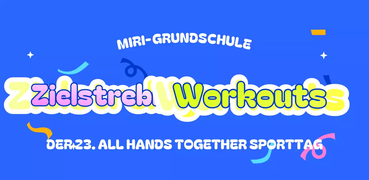 Blau Sportliche Veranstaltungen