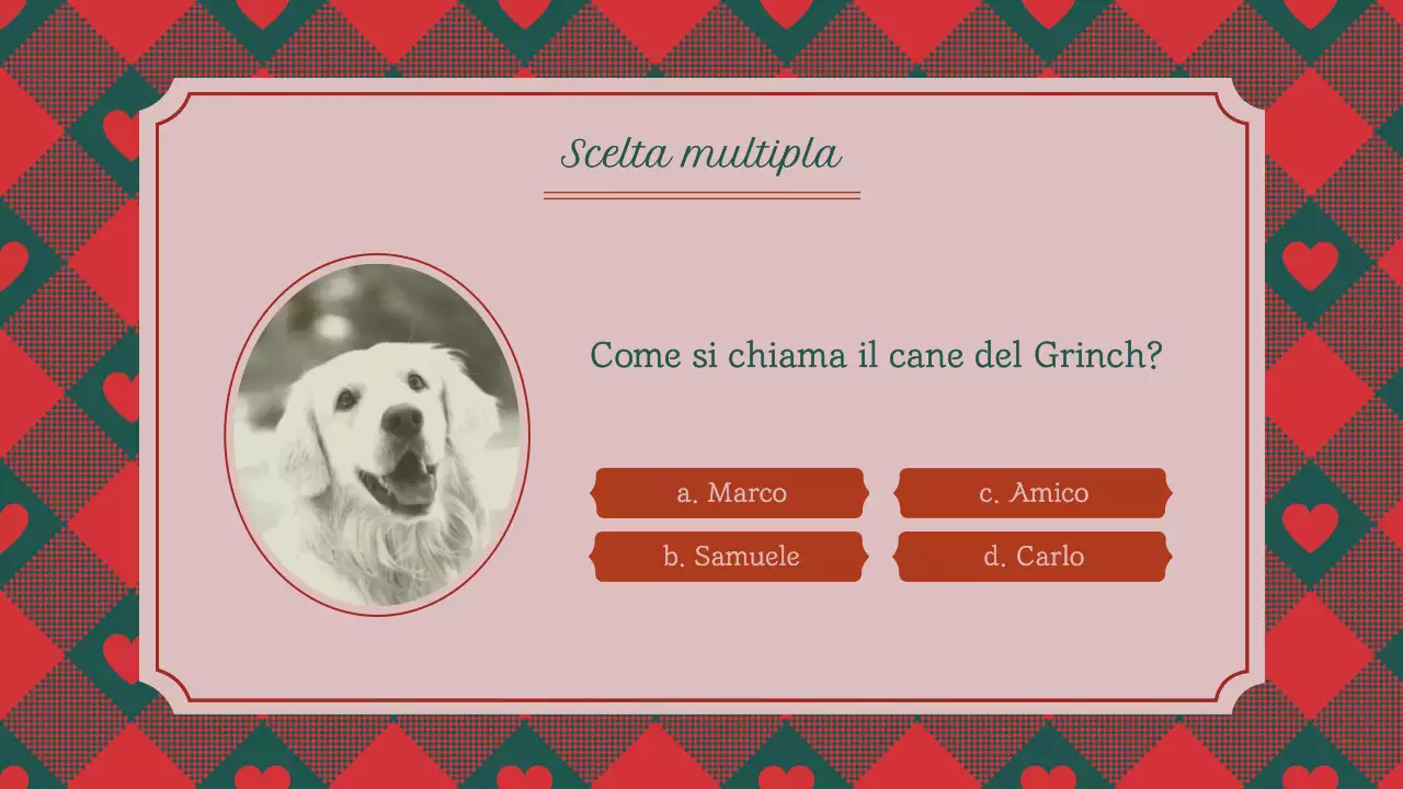 Quiz natalizio classico vintage tradizionale