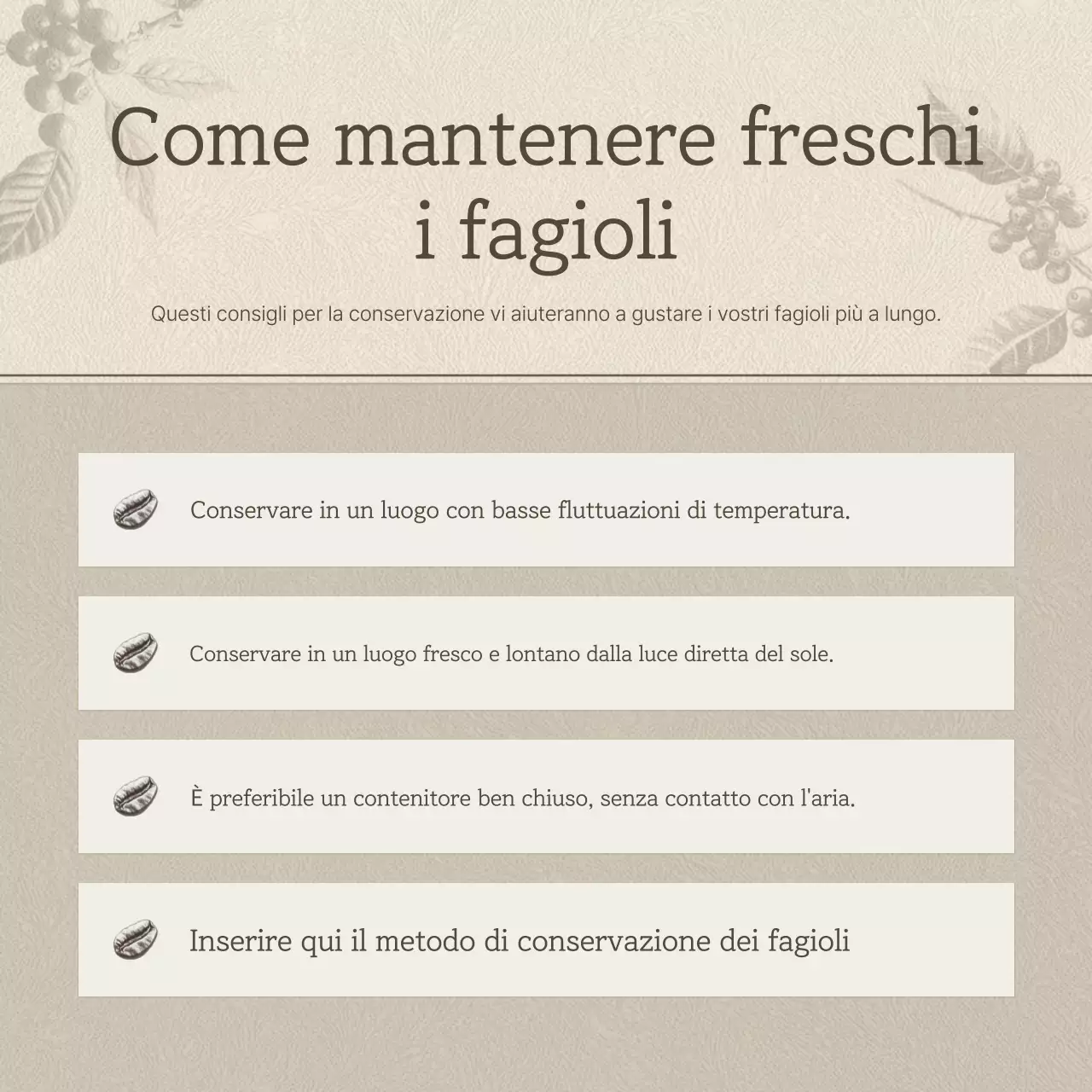 Promuovere un caffè vintage in beige e marrone