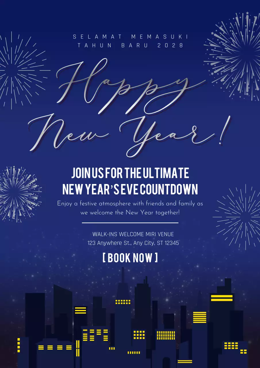 navy modern event invitation