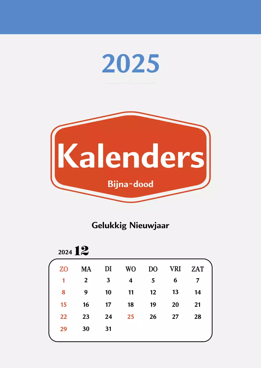 Retro concept memory kalender in rood