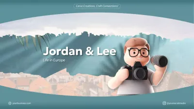 Teal Modern Travel Vlog YouTube Thumbnail