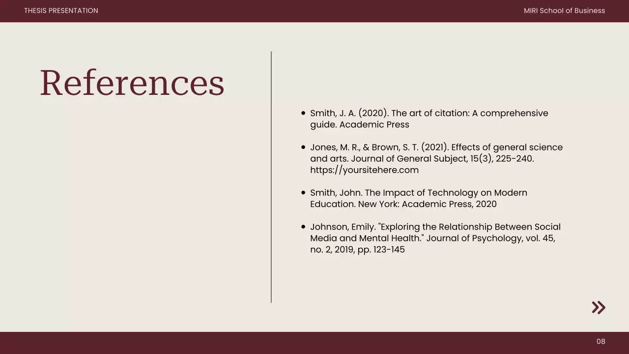 Maroon Minimal Thesis Presentation