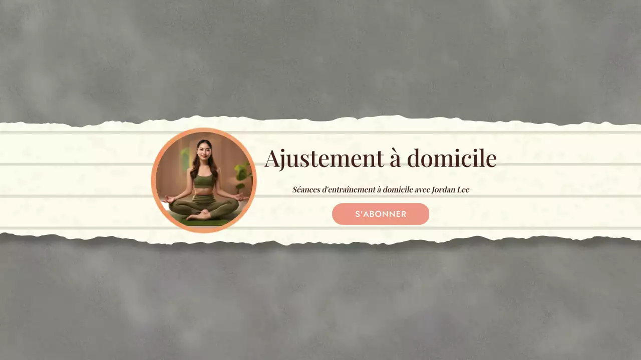 art moderne beige de la chaîne youtube de fitness