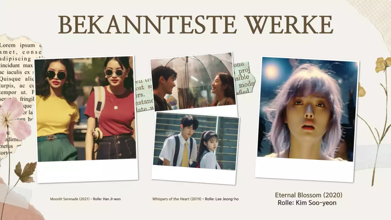 Beige Ästhetisches Scrapbook Trendy Fandom Schauspieler Schauspielerin K-Drama