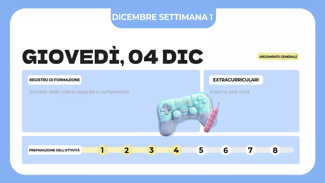 agenda di classe semplice blu