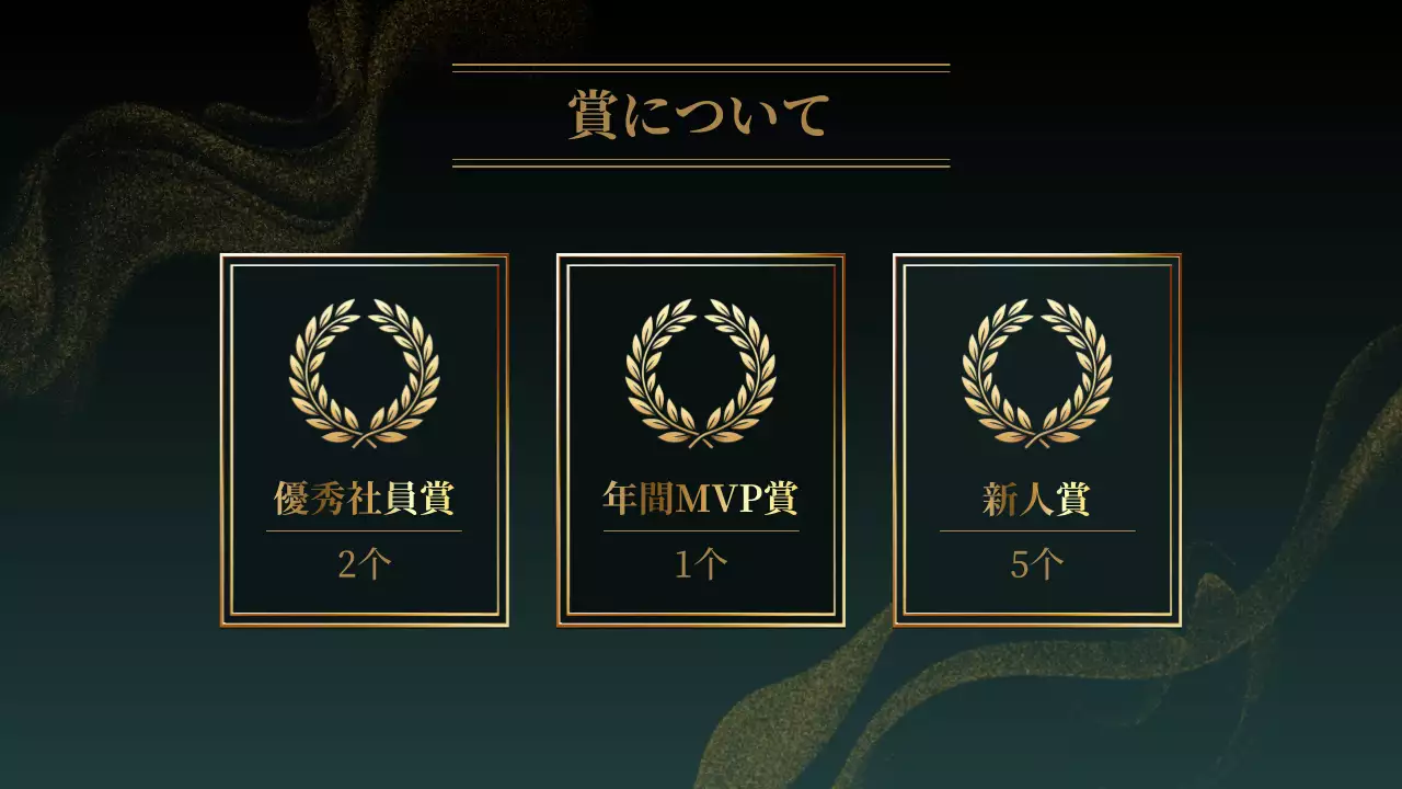 黒 上品 表彰式 プレゼンテーション