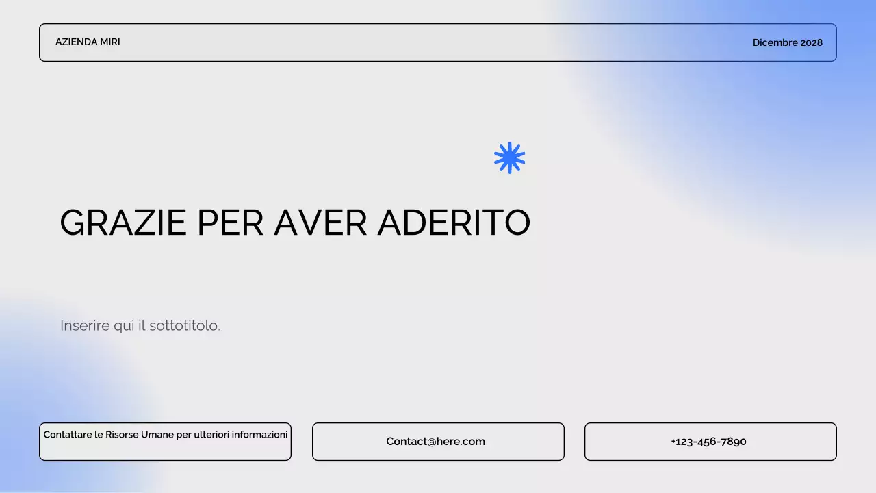 presentazione aziendale moderna blu