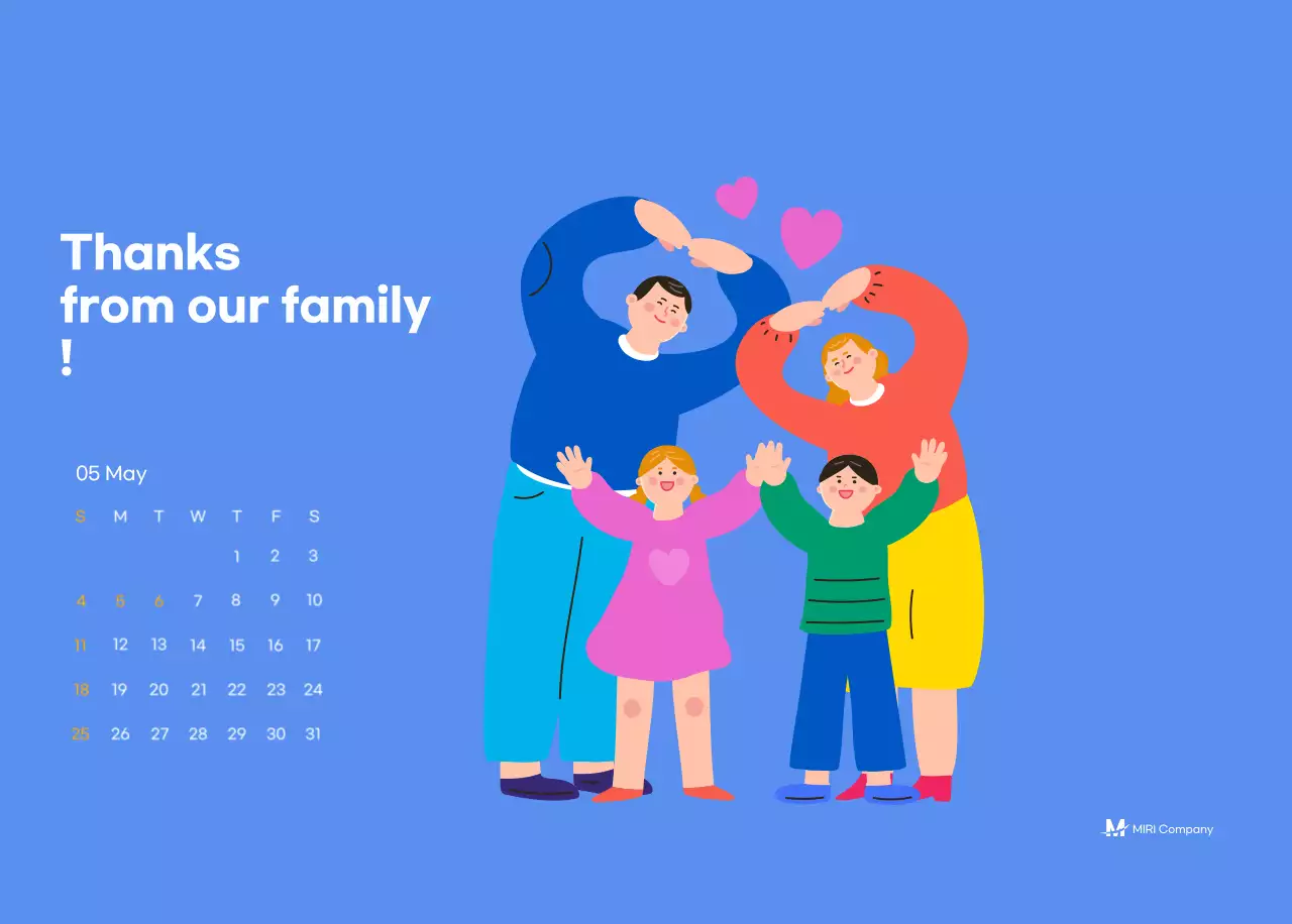 Kalender motivasi dengan ilustrasi energik dan kutipan positif dengan latar belakang biru muda