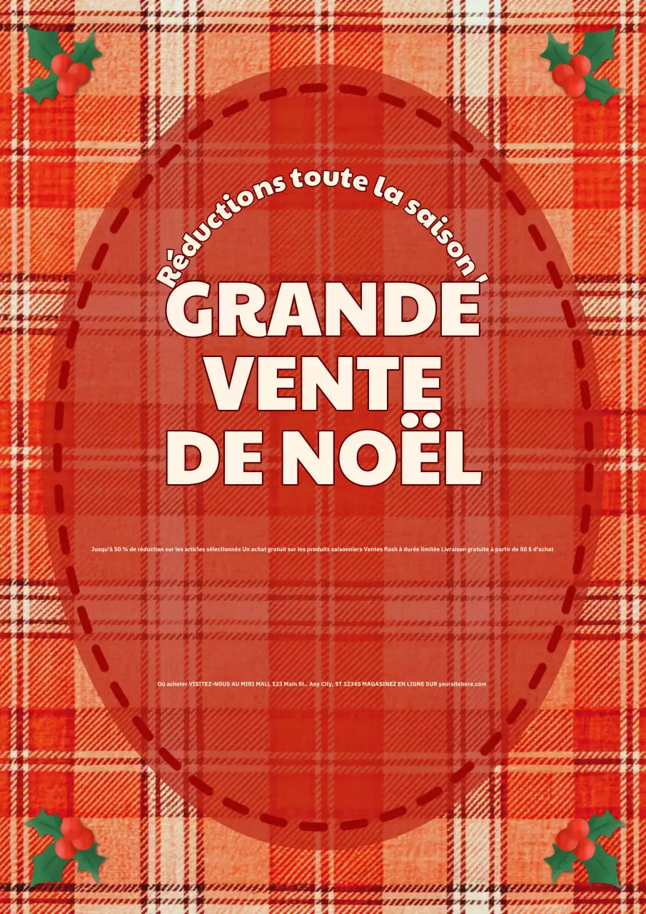 promotion des fêtes de fin d'année du millésime rouge