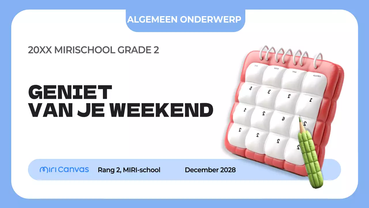 blauwe eenvoudige klassenagenda planner