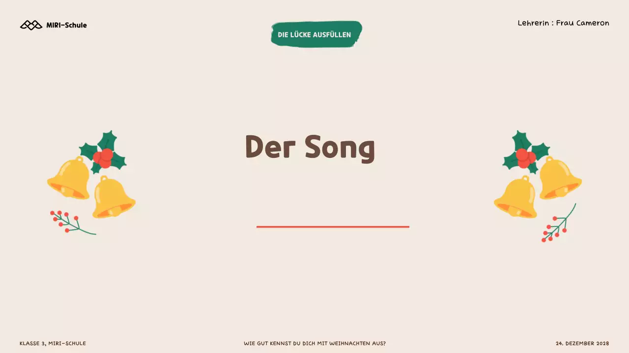 Illustratives Weihnachtsquiz für Kinder und SchülerInnen