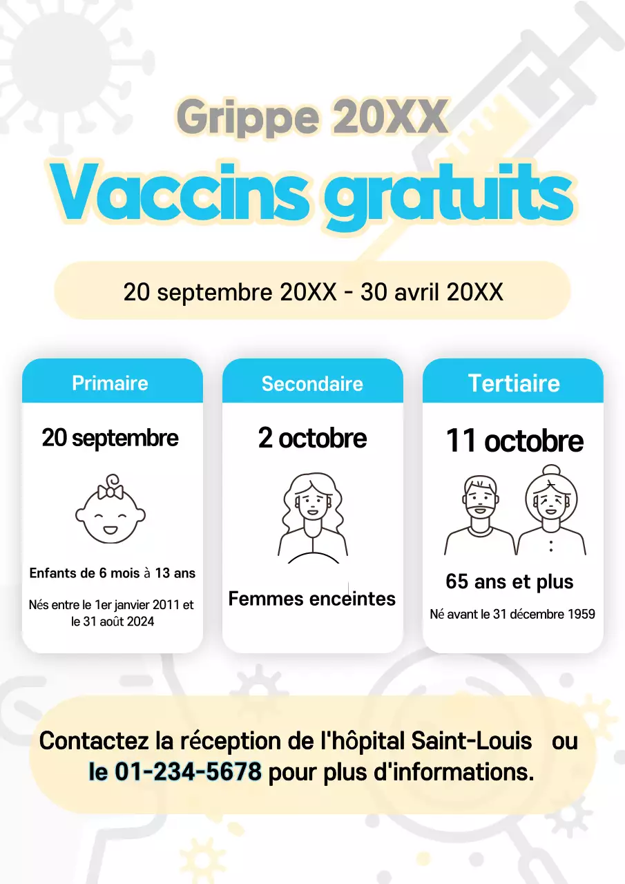 Promotion de la vaccination en bleu clair