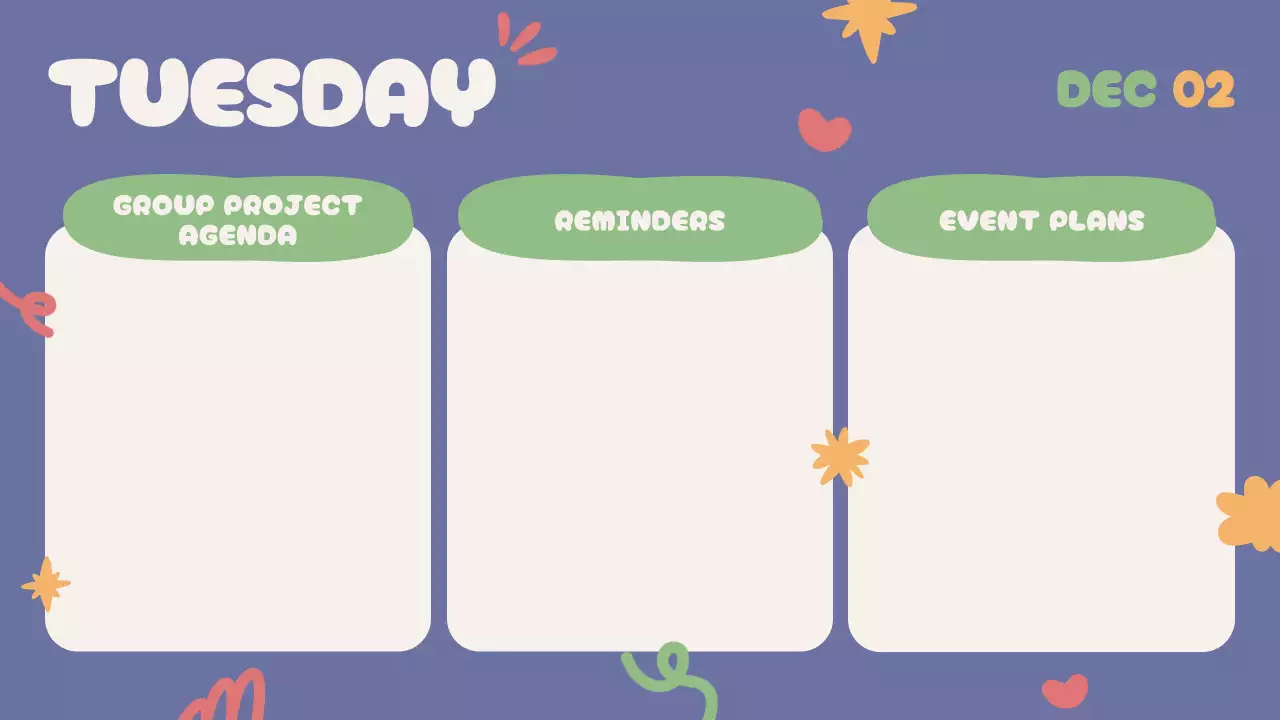 Purple Playful Class Planner Presentation